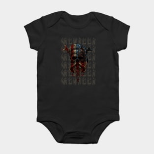 Until Valhalla Viking USA Flag Baby Bodysuit